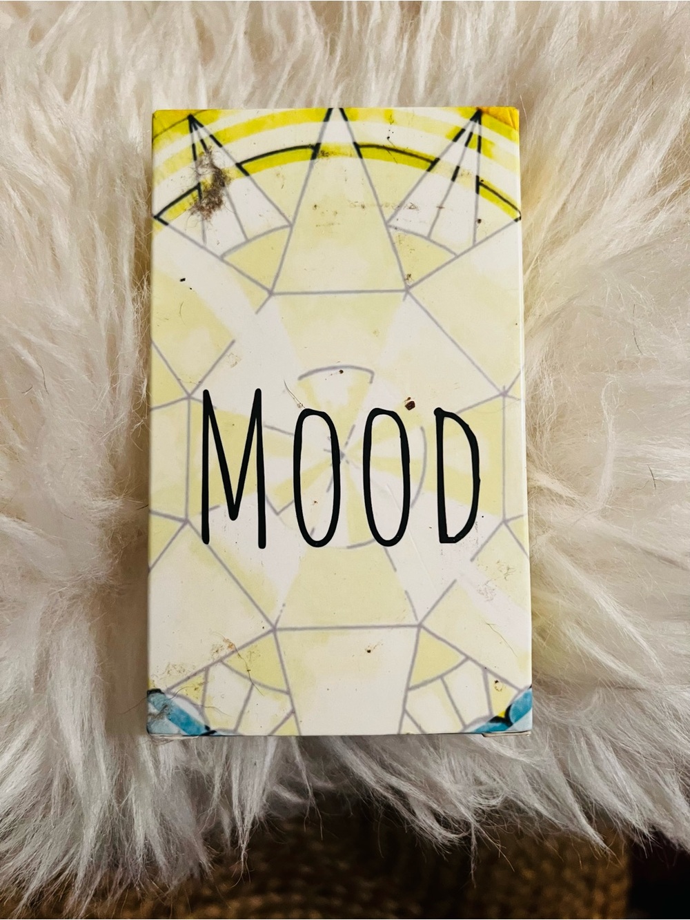Mood Decorative Trinket Box - Yellow White